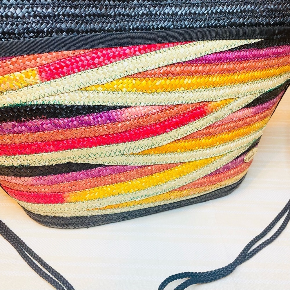 Gabriella Italy Colorful Woven Tote Bag